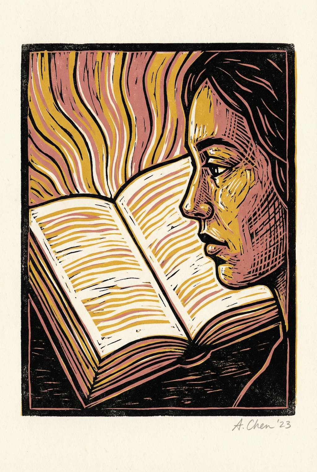 Un libro de cuentos artesanal abierto con personajes de papel recortado emergiendo de sus páginas, elaborado con collage de papel vintage y tonos cálidos