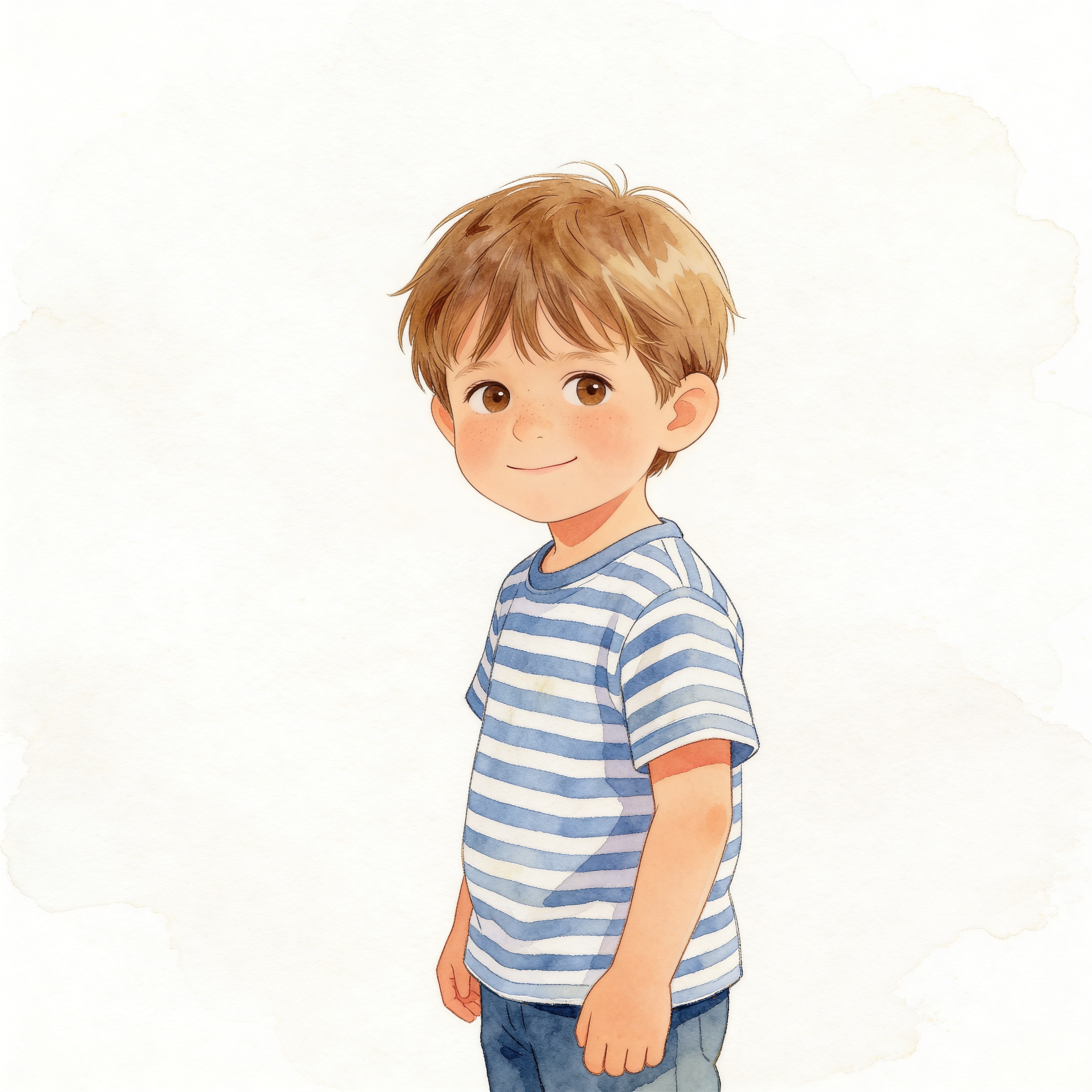 Lucas ilustrado en acuarela