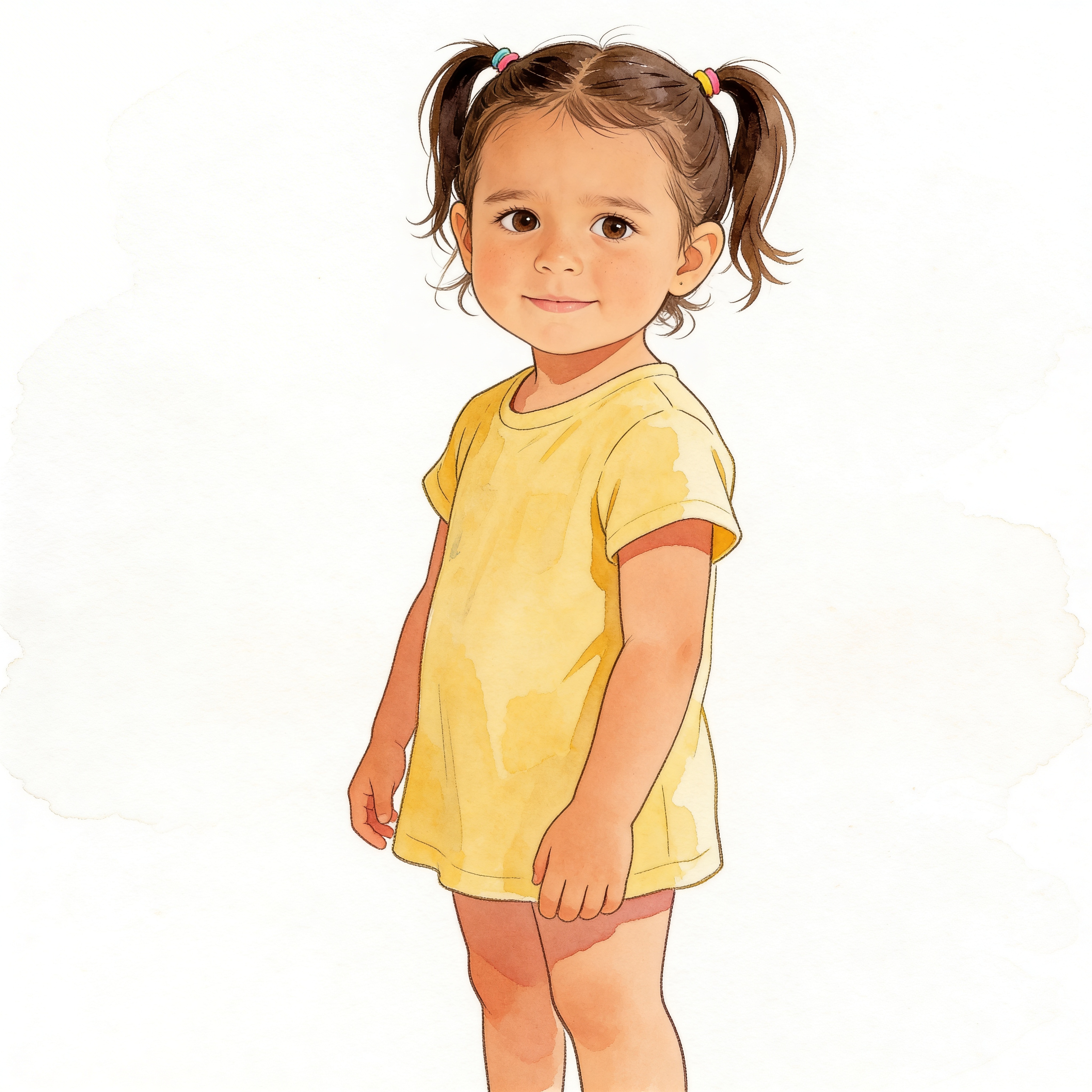 Valentina ilustrada en acuarela